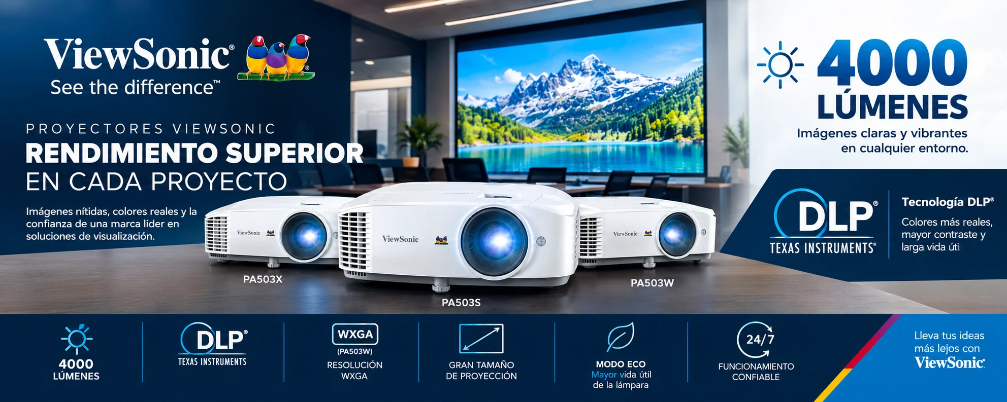 ViewSonic — Proyectores: rendimiento superior en cada proyecto
